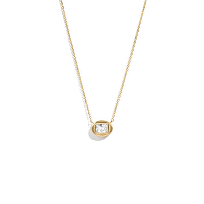 Bubble Bezel CZ Necklace