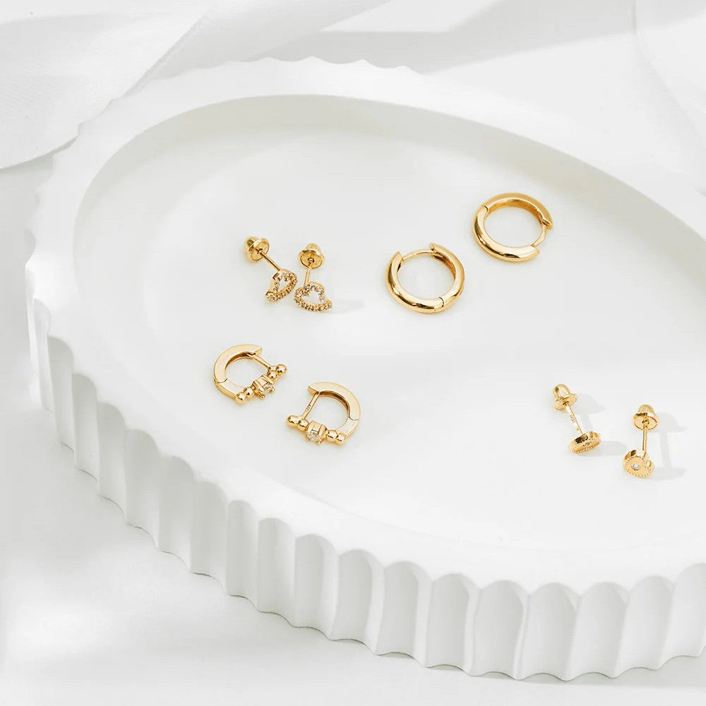 Beaded Little Girl's Hoop Earrings