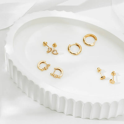 Beaded Little Girl's Hoop Earrings