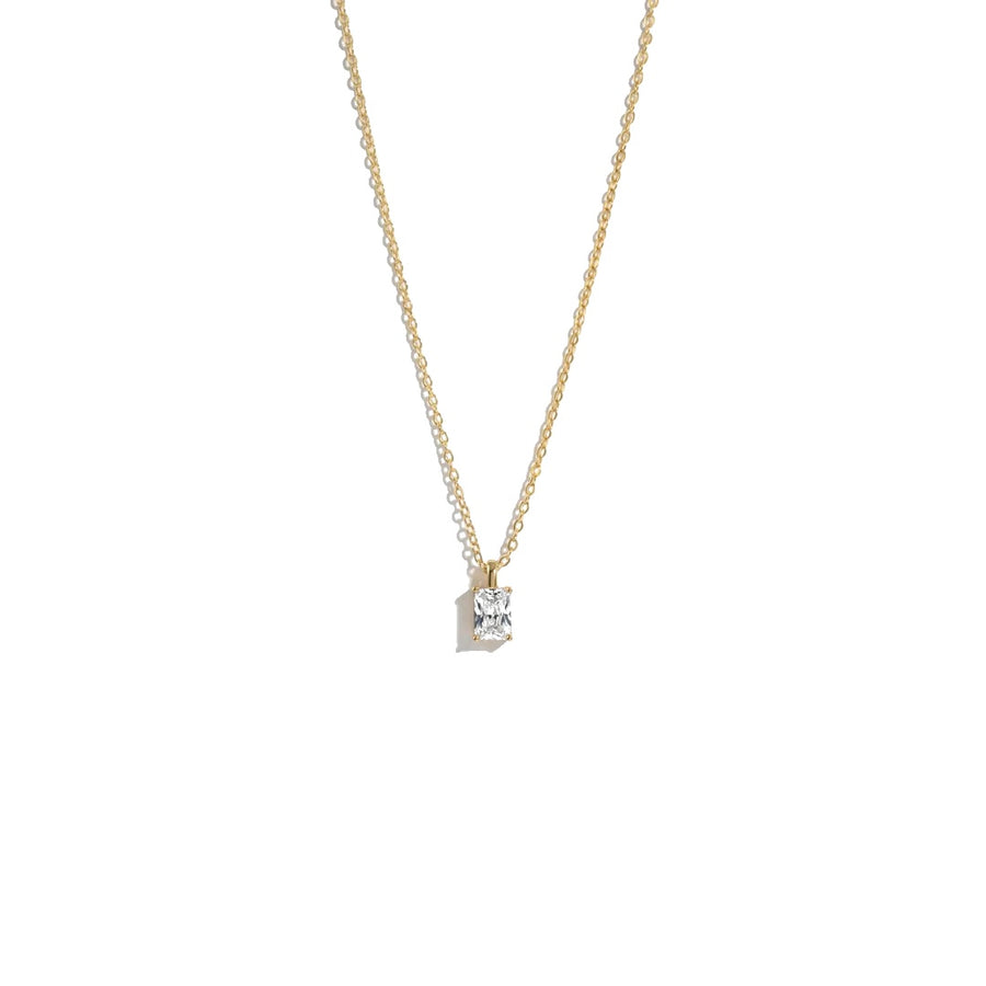 Emerald Cut CZ Necklace