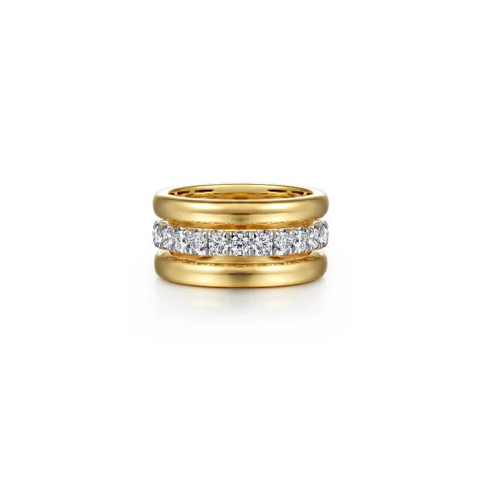 Gabriel & Co. Diamond Layered Bujukan Ring