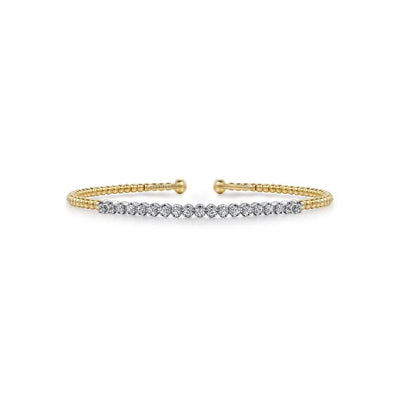 Gabriel & Co. Two-Tone Bujukan Diamond Cuff Bracelet
