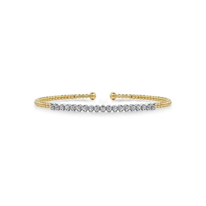 Gabriel & Co. Two-Tone Bujukan Diamond Cuff Bracelet