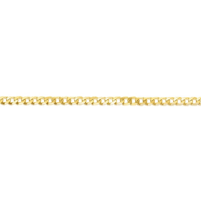 Open Curb Chain Anklet in Yellow Gold