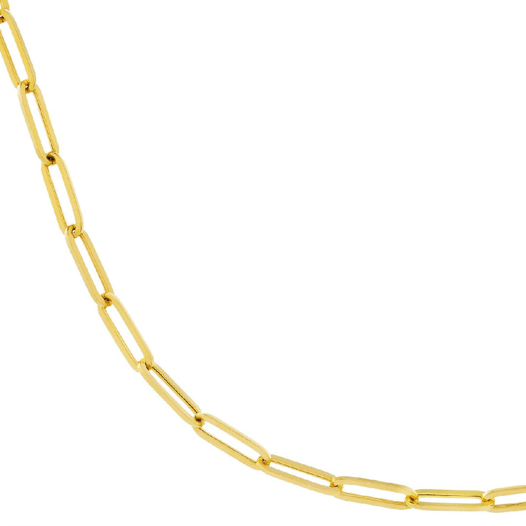 Split Hollow Paperclip Chain