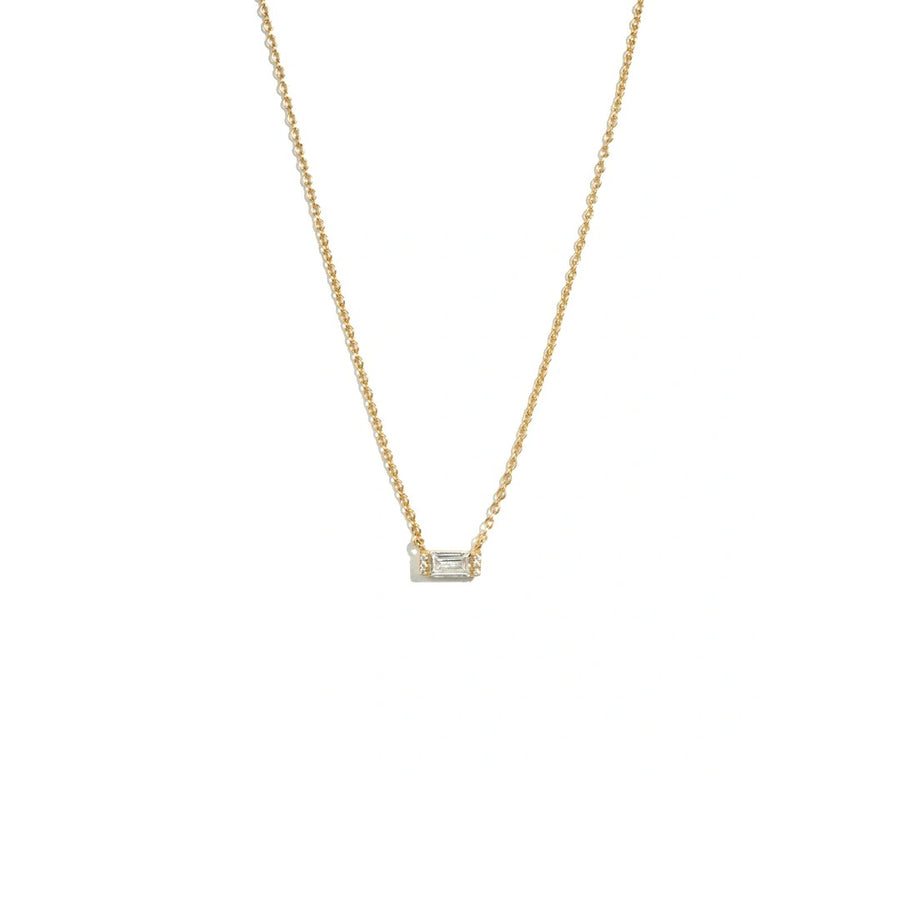 Small Baguette CZ Necklace