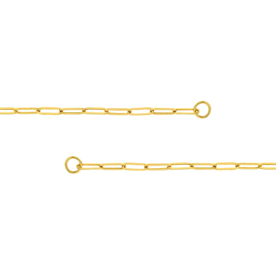 Split Hollow Paperclip Chain