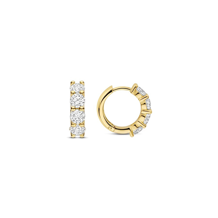 Ti Sento Milano CZ Huggie Hoops