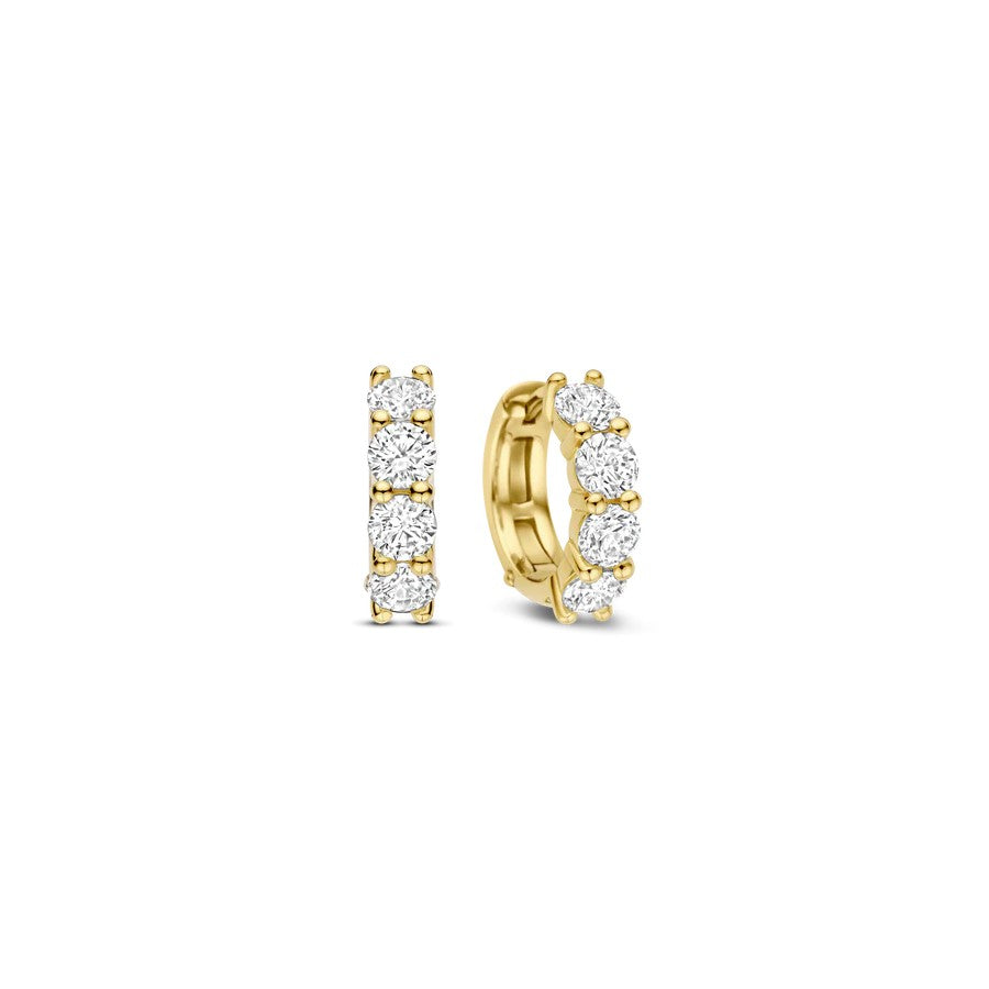 Ti Sento Milano CZ Huggie Hoops