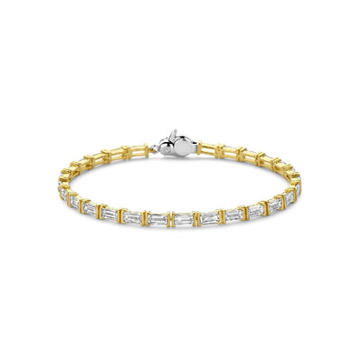 Ti Sento Milano Horizontal Emerald Cut Tennis Bracelet
