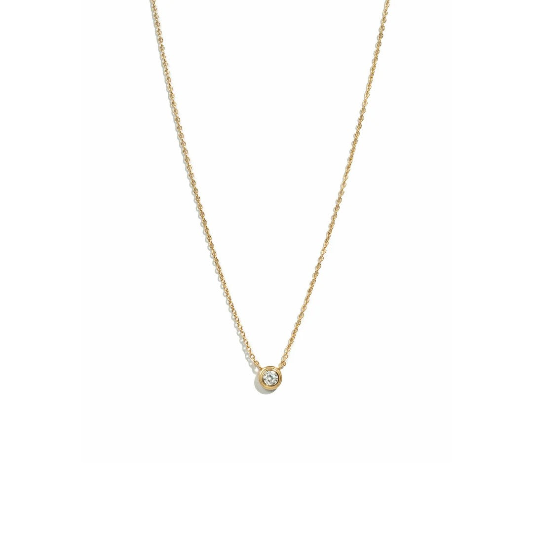 Tiny Bezel CZ Necklace