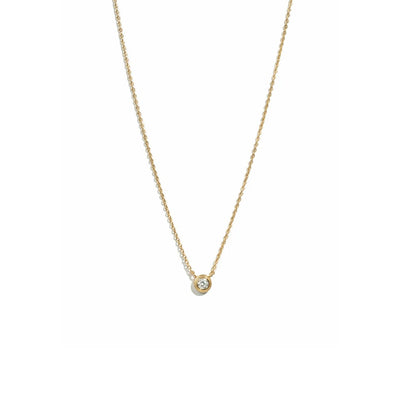Tiny Bezel CZ Necklace