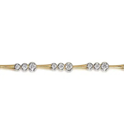 Gabriel & Co. Graduated Diamond Station Tennis Bracelet