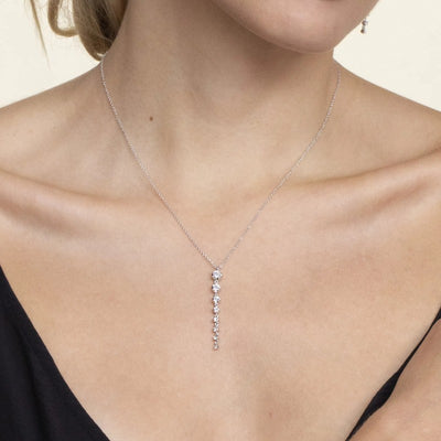 Gabriel & Co. Graduating Vertical Diamond Bar Necklace