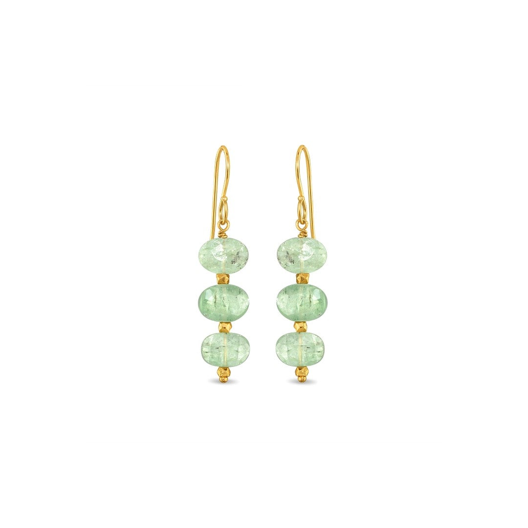 Green Kyanite Dangle Earrings