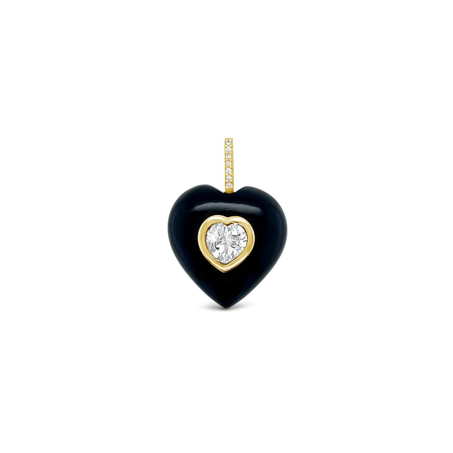 Kate Collins Black Onyx Heart Pendant