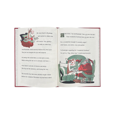 Rudolph The Red-Nosed Reindeer Leather Bound Keepsake Book