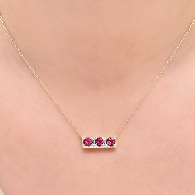 Jane Taylor Pink Tourmaline Cirque Bar Necklace