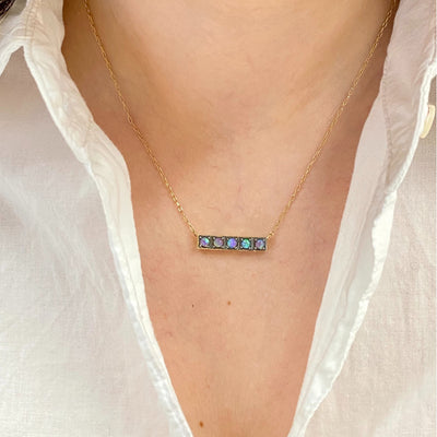 Jane Taylor Australian Opal Bar Necklace