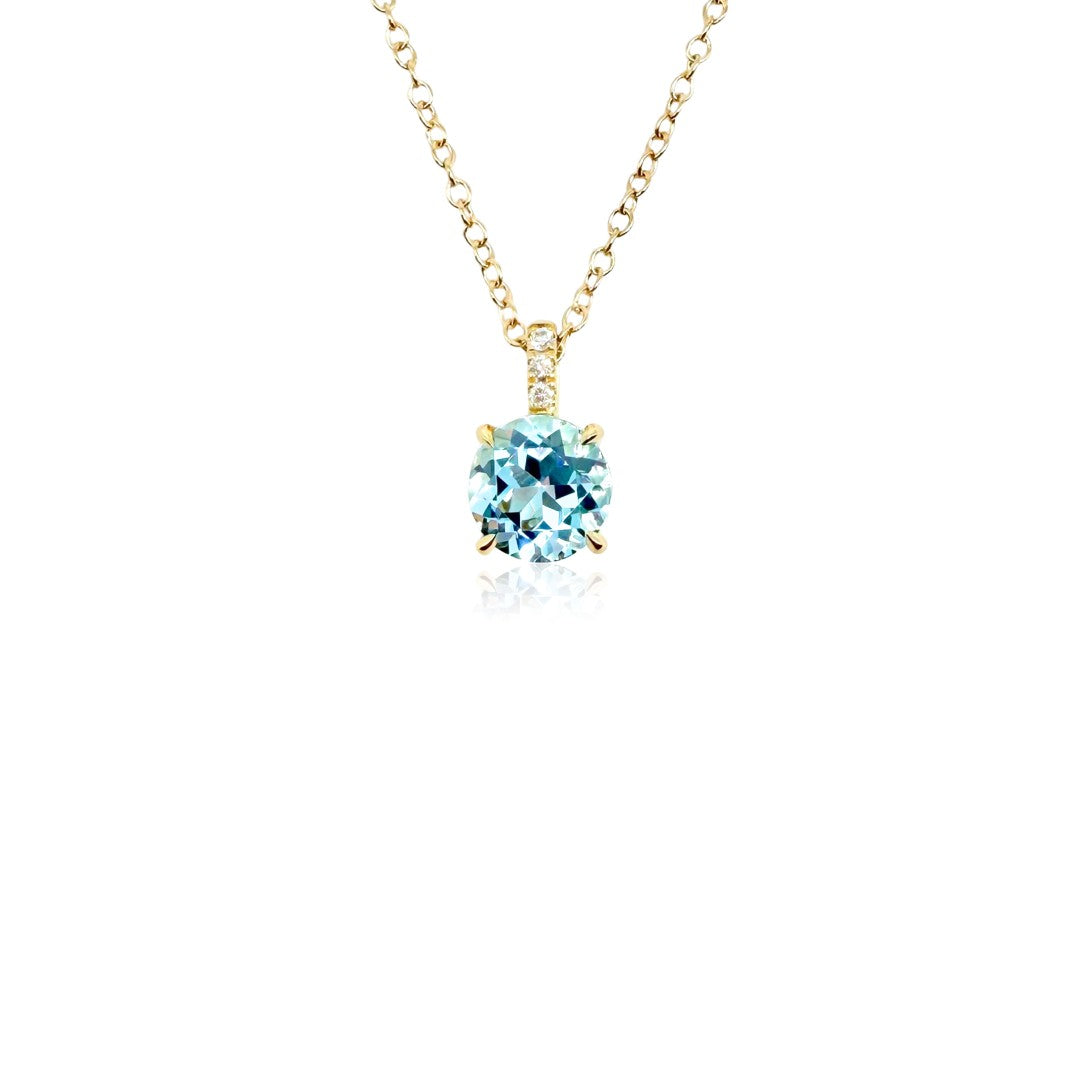 Jane Taylor Blue Topaz Solitaire Necklace