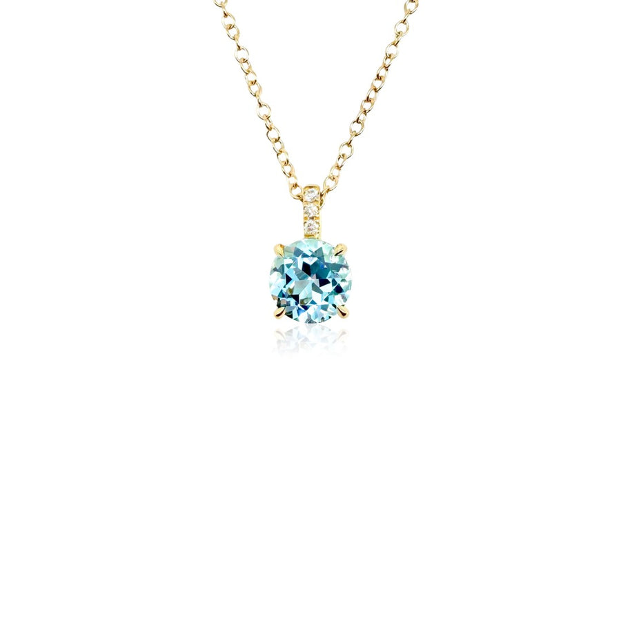 Jane Taylor Blue Topaz Solitaire Necklace