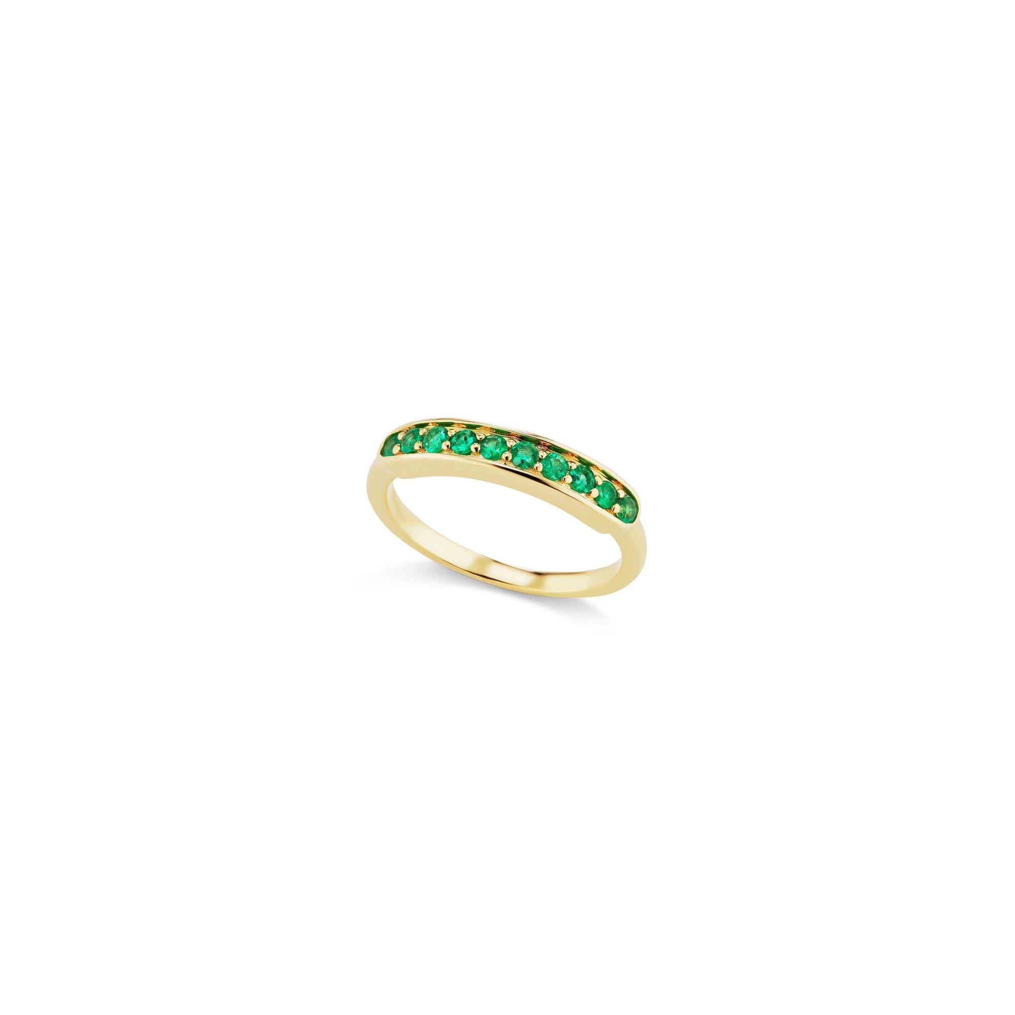 Jane Taylor Emerald Small Half Eternity Band