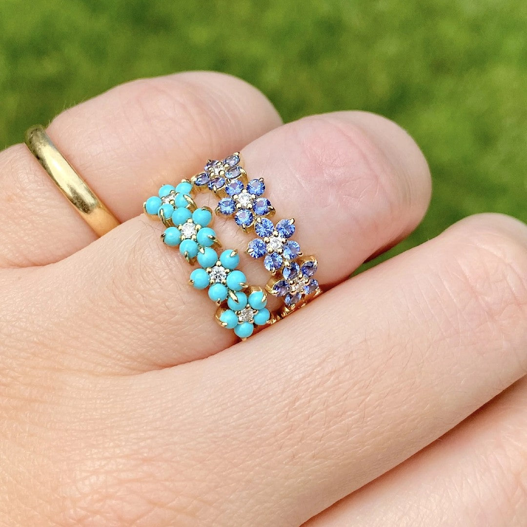 Jane Taylor Ombre Sapphire Floral Ring