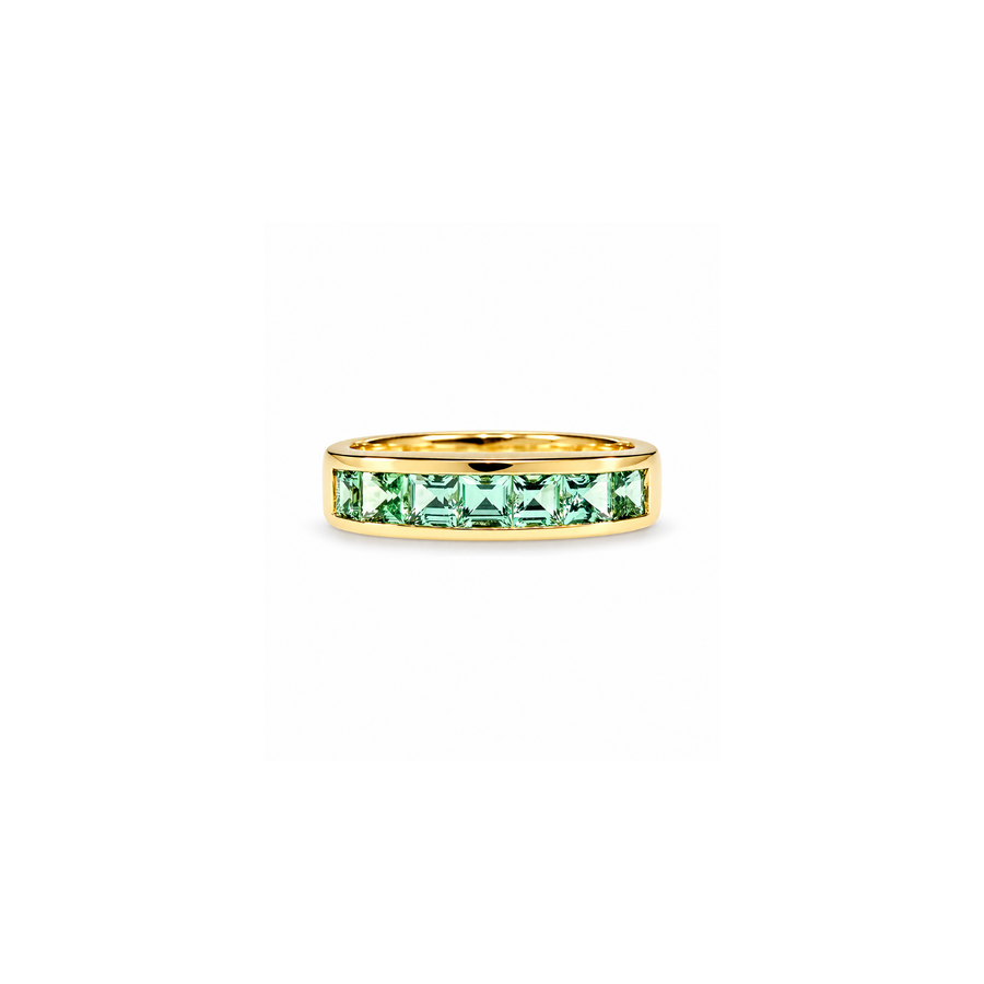 Jane Taylor Mint Green Tourmaline Large Square Ring - One of a Kind