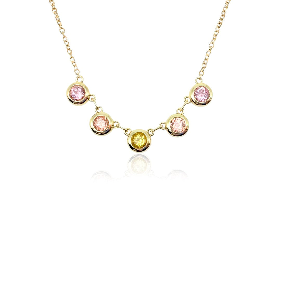 Jane Taylor Mini Five Bezel Necklace