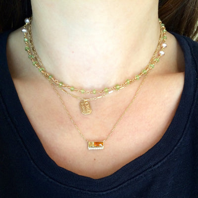 Jane Taylor Petite Citrine Necklace