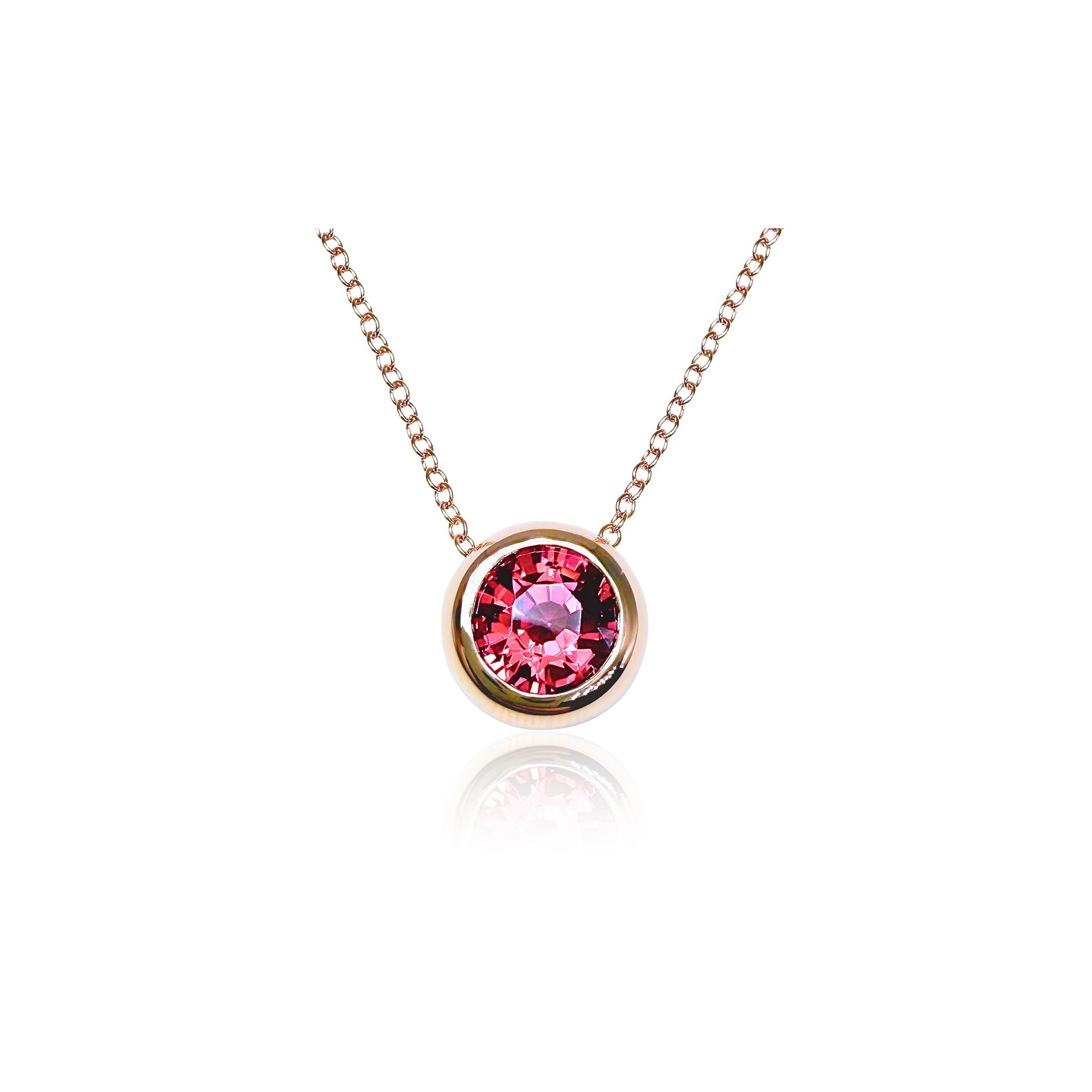 Jane Taylor Rhodolite Garnet Chubby Bezel Necklace