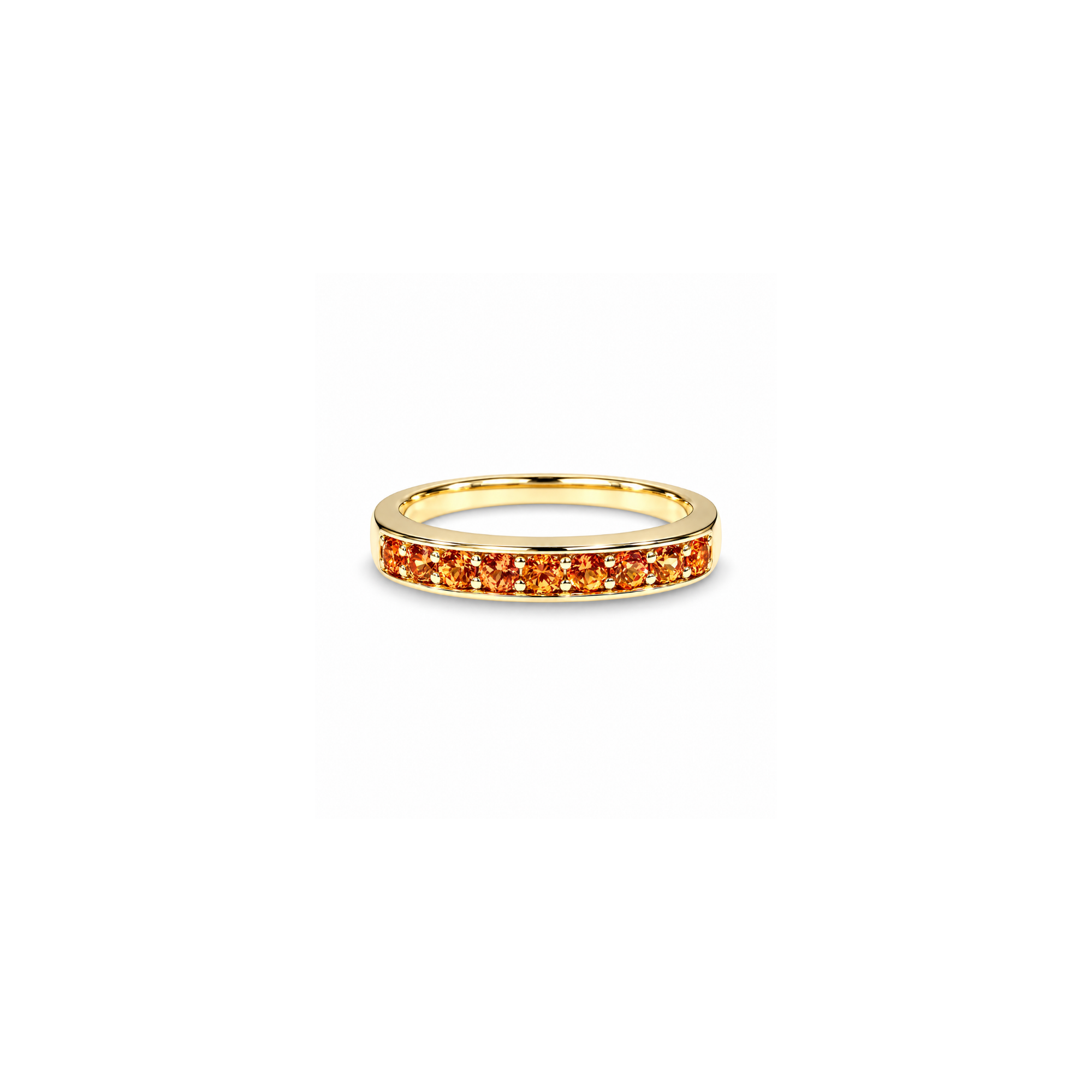 Jane Taylor Orange Garnet Small Round Ring - Limited Edition