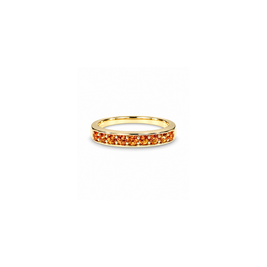 Jane Taylor Orange Garnet Small Round Ring - Limited Edition