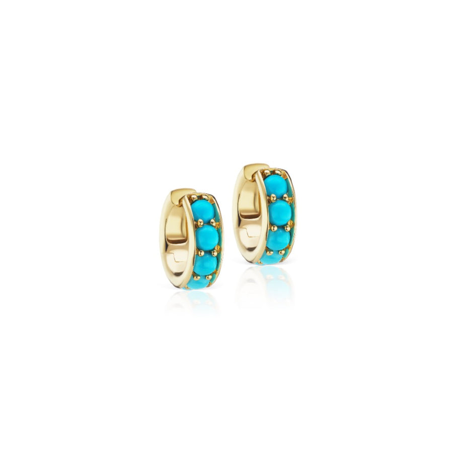 Jane Taylor Turquoise Chubby Hoops