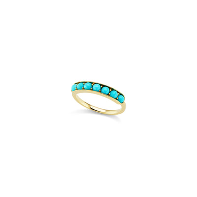 Jane Taylor Turquoise Large Half Eternity Band
