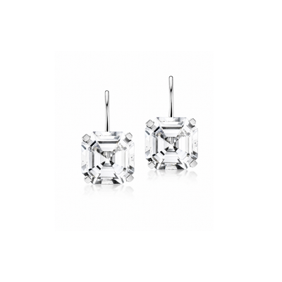 Jane Taylor White Topaz drop earring in white gold