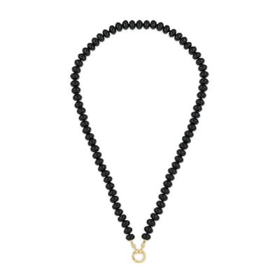 Kate Collins Black Onyx Rondelle Bead Necklace