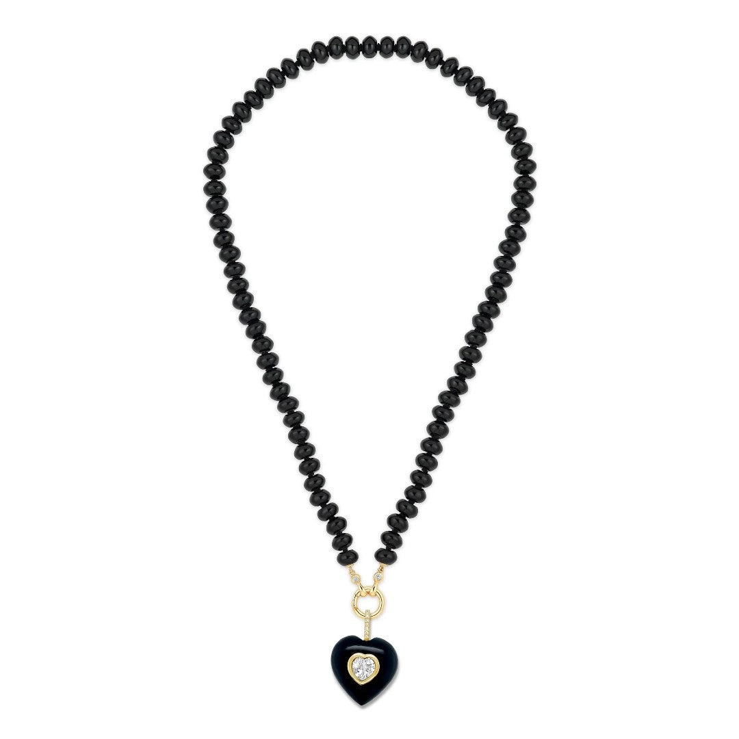 Kate Collins Black Onyx Rondelle Bead Necklace