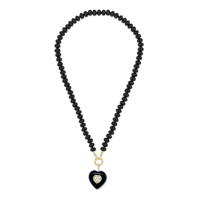 Kate Collins Black Onyx Rondelle Bead Necklace