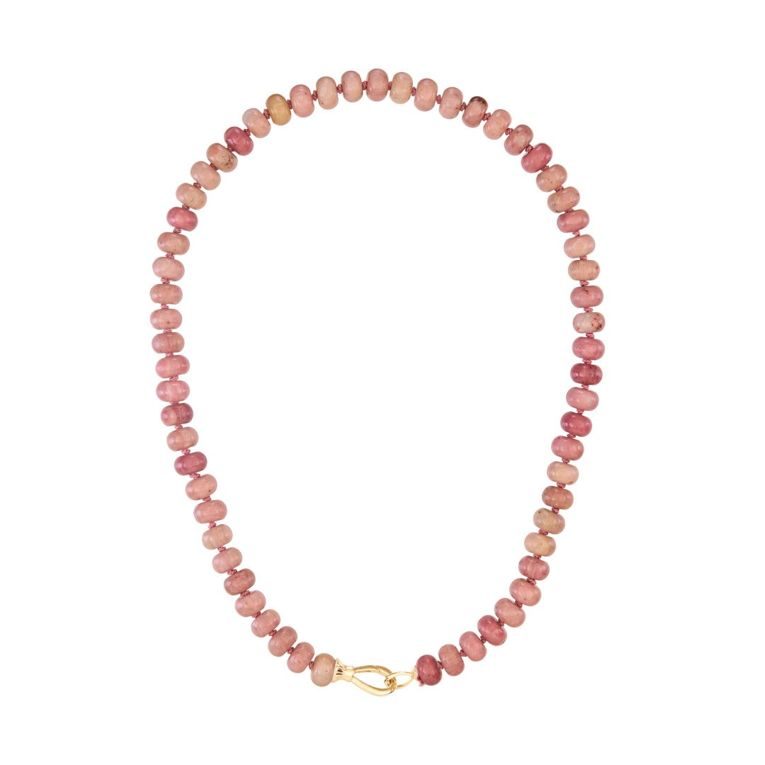 Kate Collins Pink Rhodochrosite Rondelle Bead Necklace