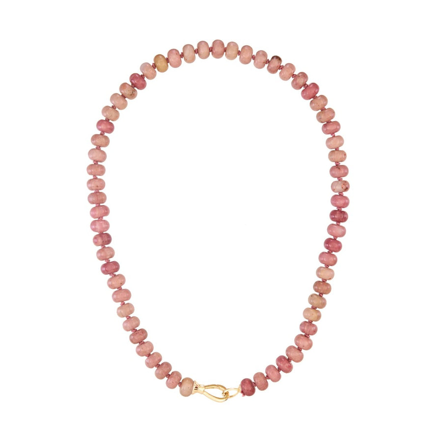 Kate Collins Pink Rhodochrosite Rondelle Bead Necklace