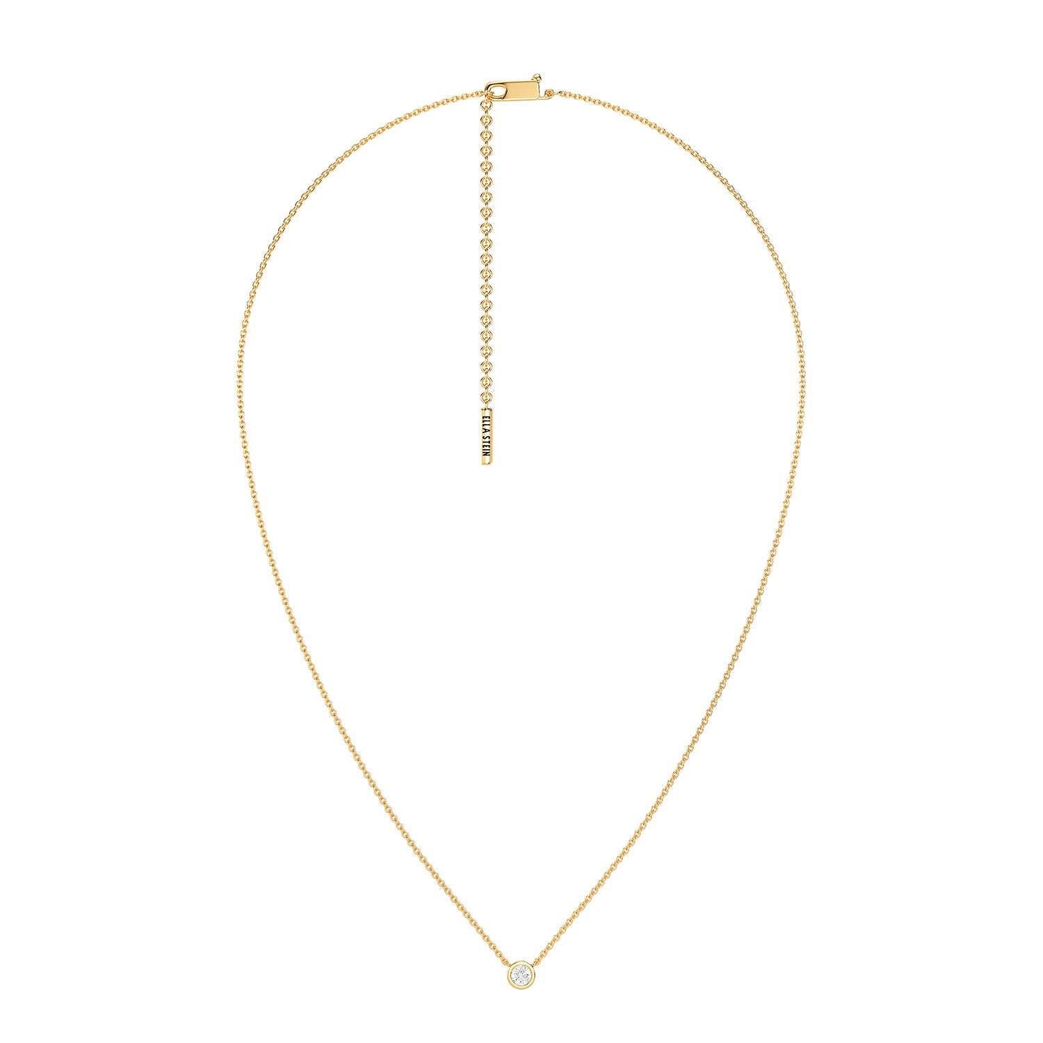 Ella Stein Lab Diamond Bezel Solitaire Necklace