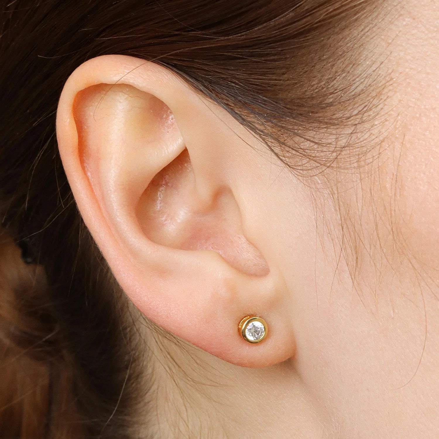 Ella Stein Lab Diamond Bezel Stud Earrings