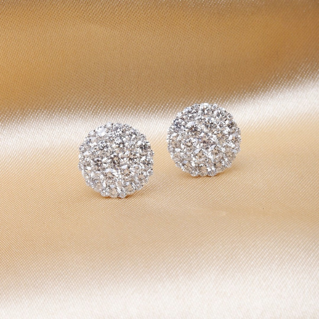 Large Cluster Diamond Studs