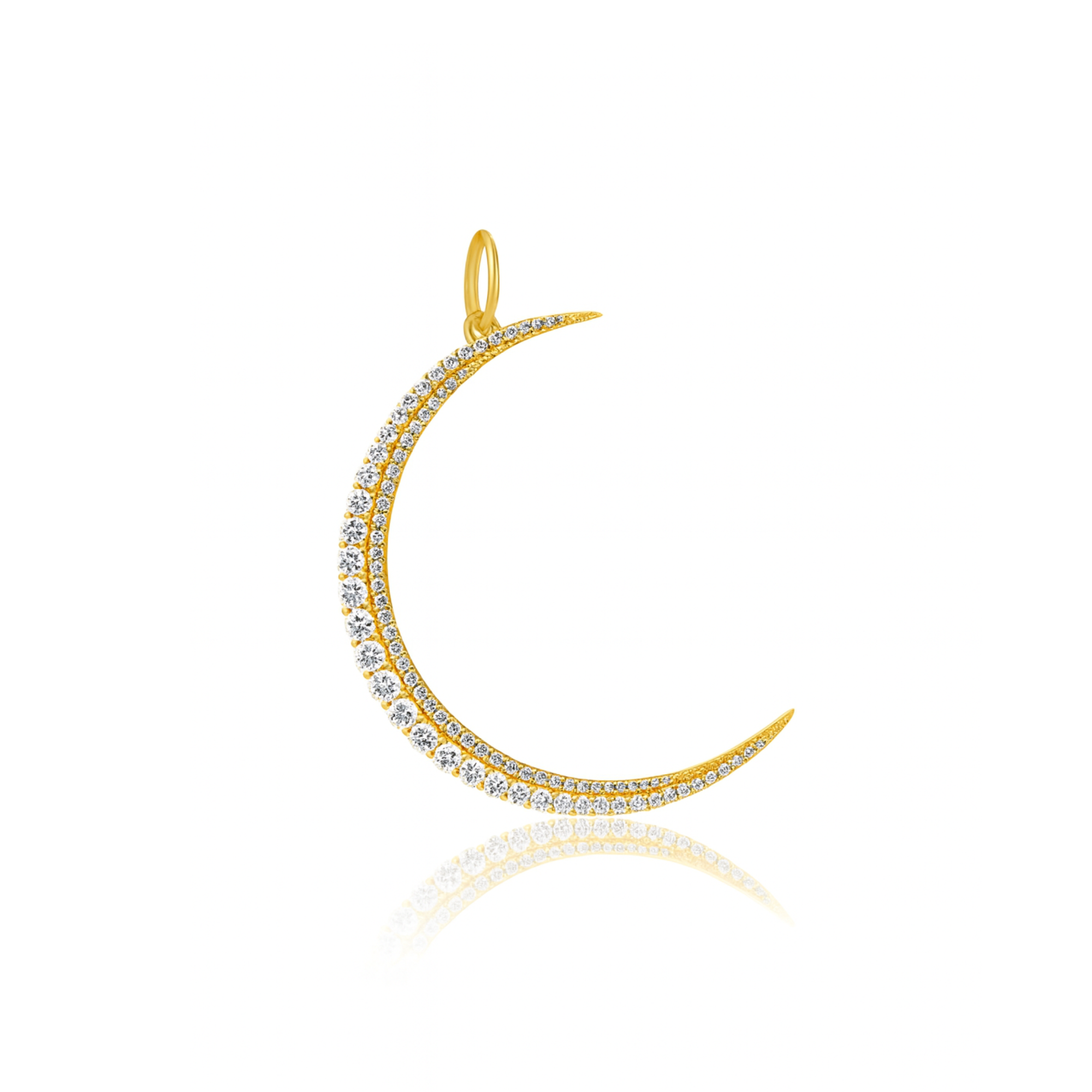 Tara Mikolay Thin Diamond Crescent Moon Charm