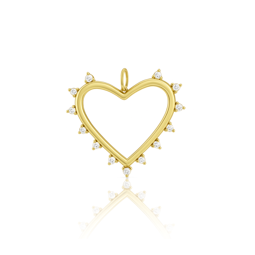 Tara Mikolay Diamond Open Heart Charm