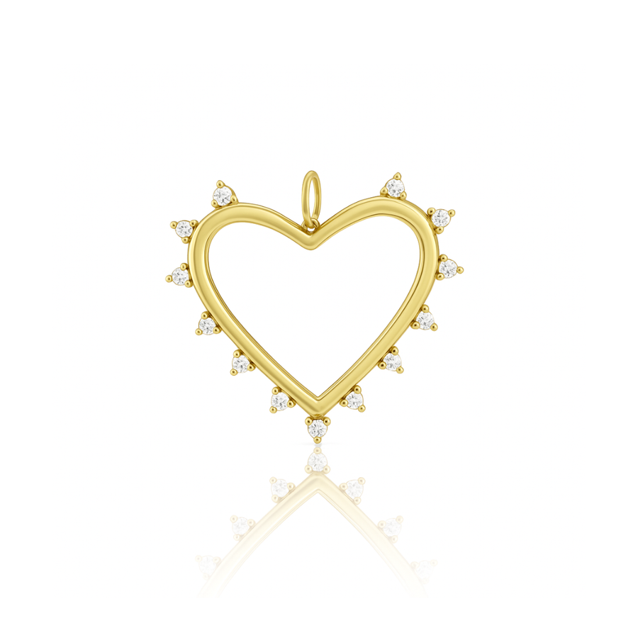 Tara Mikolay Diamond Open Heart Charm
