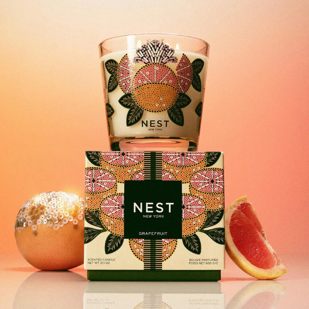 NEST Fragrances Decorative 3-Wick Candle in Grapefruit