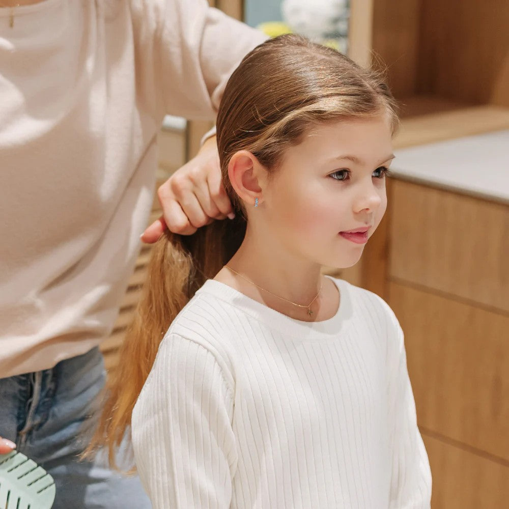 Turquoise Little Girl's Hoop Earrings