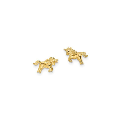 Gold Unicorn Little Girl's Stud Earring